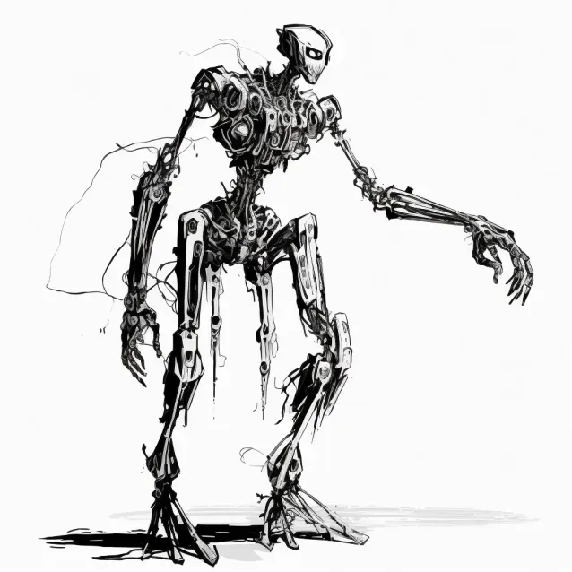 Black Inked Sci-fi Characters