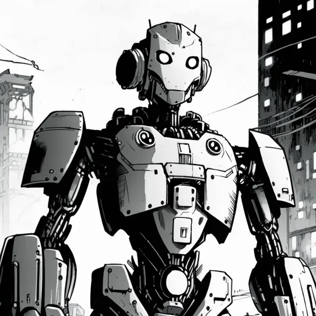 Black Inked Sci-fi Characters