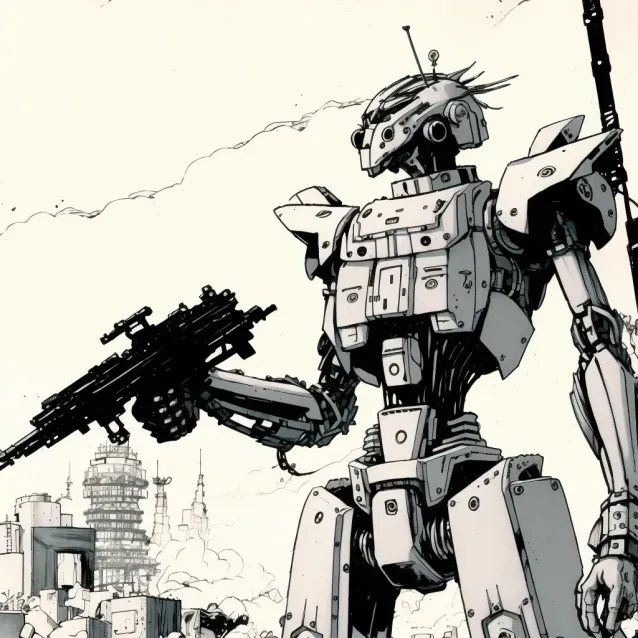 Black Inked Sci-fi Characters