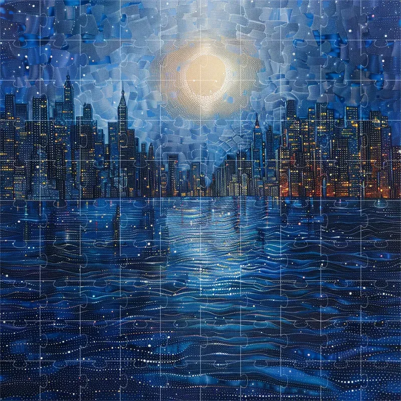 Pointillism Art Painting Masterpiece