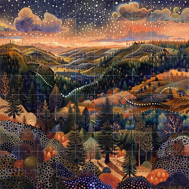 Pointillism Art Painting Masterpiece