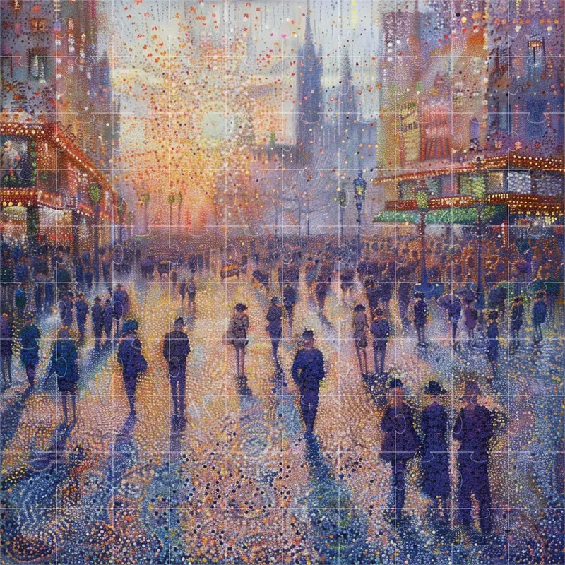 Pointillism Art Painting Masterpiece