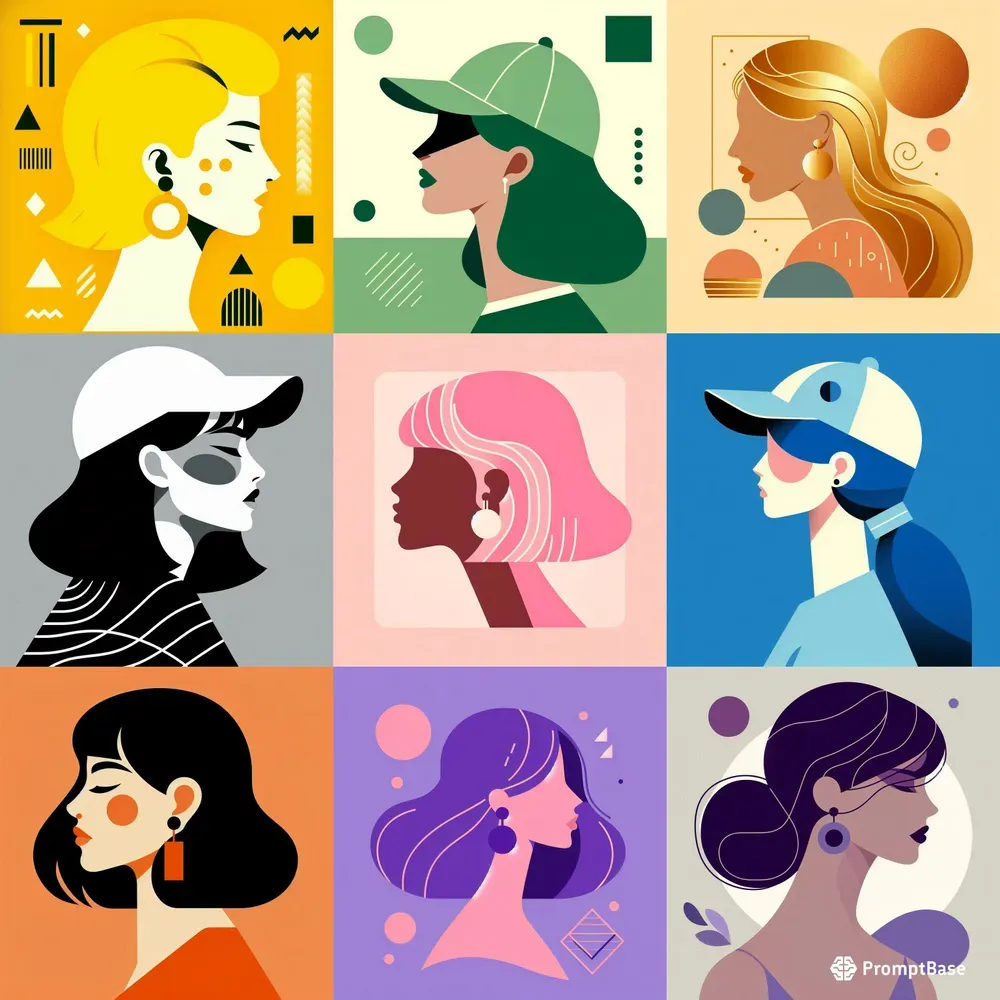 Flat Cartoon Profiles