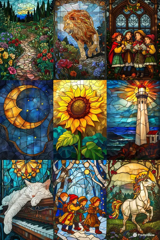 Stained Glass Illustrations