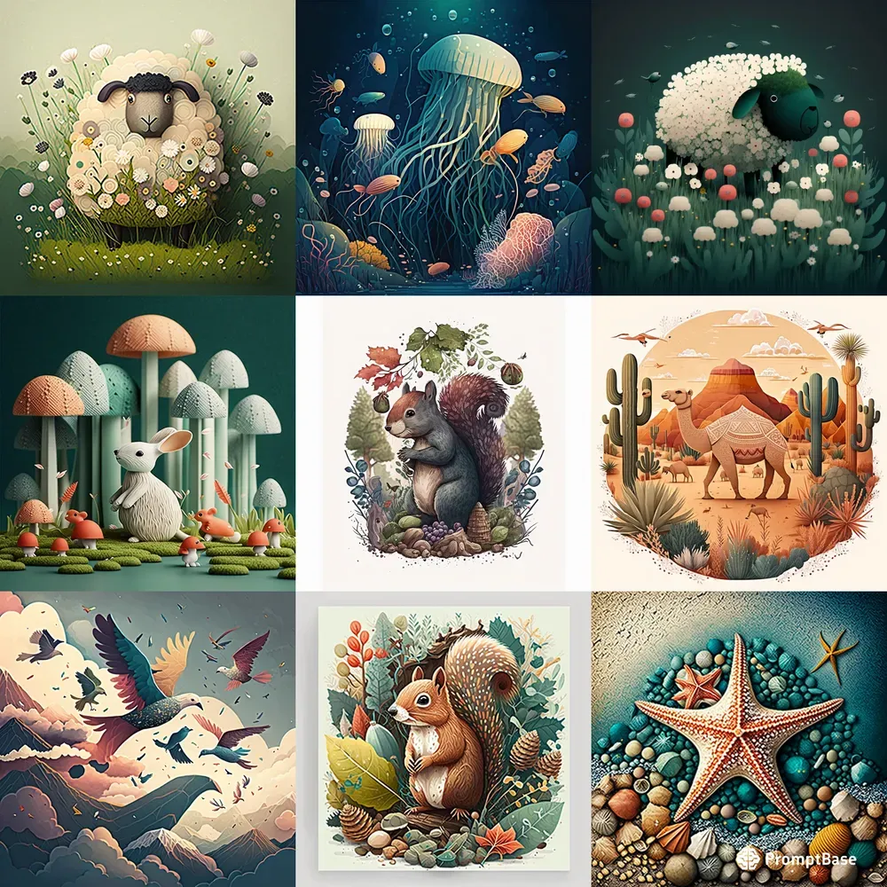 Nordic Nature Whimsical Illustrations