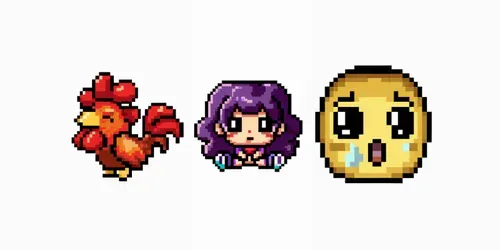 Live Streaming Pixel Emotes generated by dalle