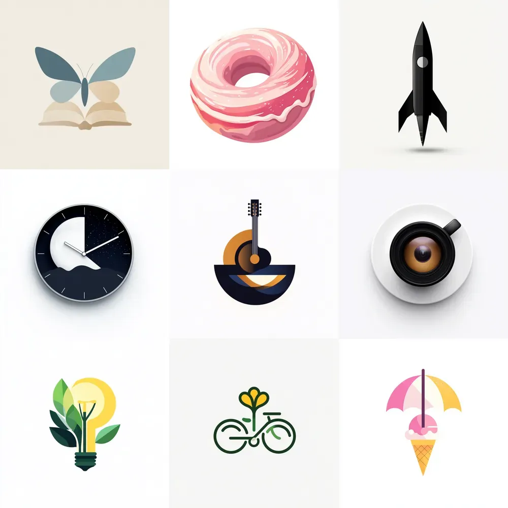 Surreal Fusion Minimalist Icons