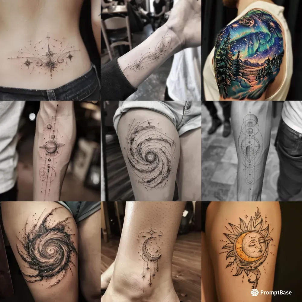 Celestial Wonders Tattoo Designs