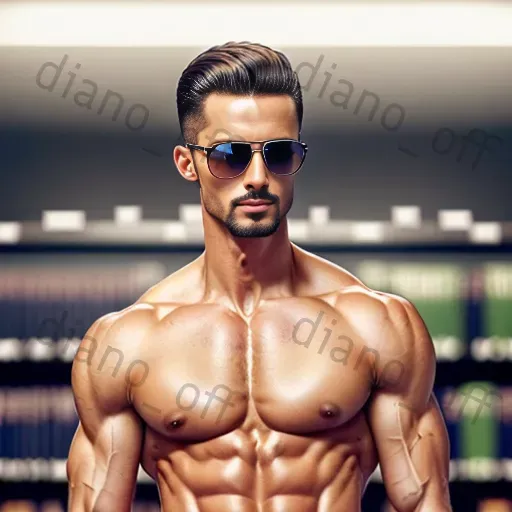 Shirtless Athletic Men Hyperealistically