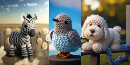 Yarn Animals Amigurumis generated by midjourney