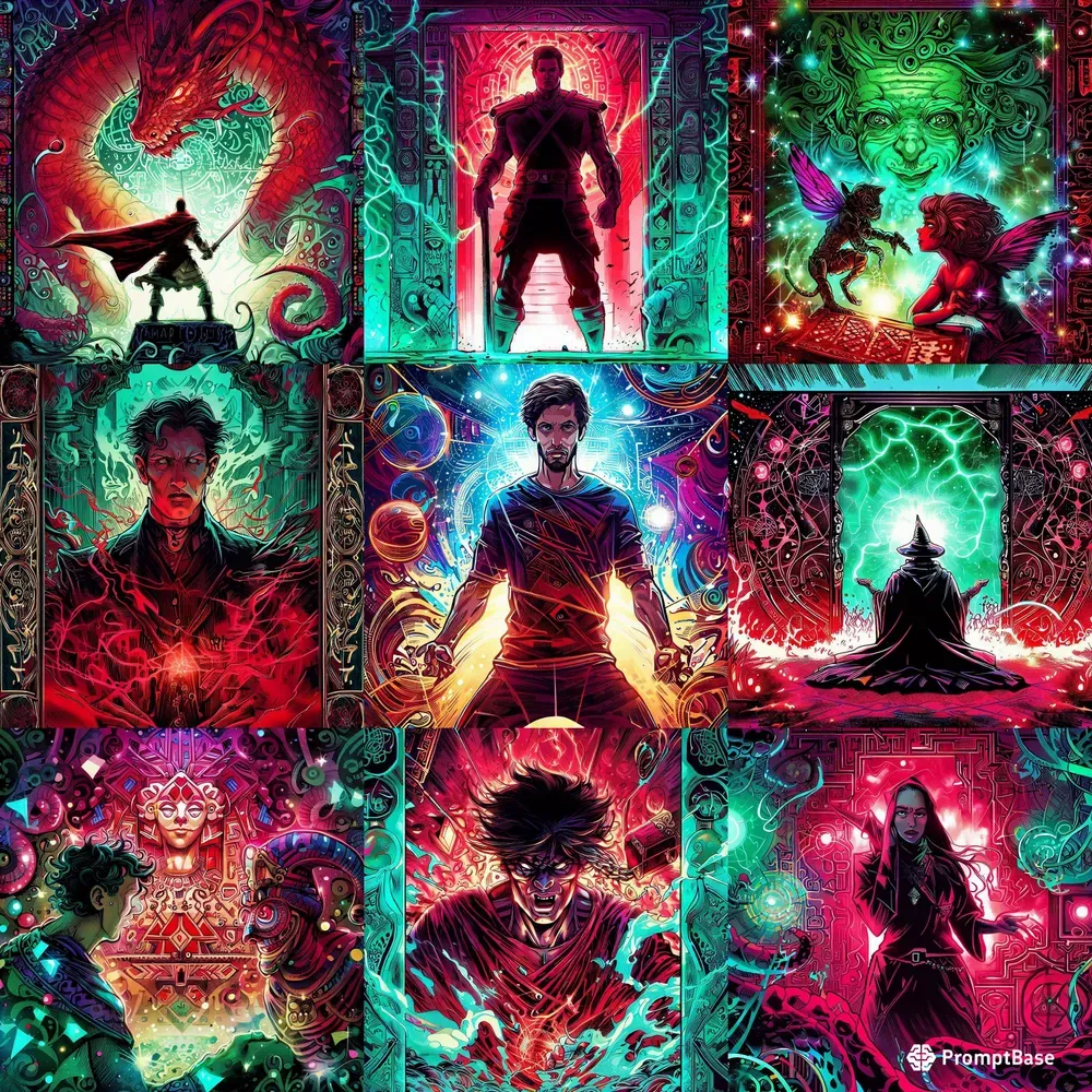Comicsstyle Magical Tarot Card Designs