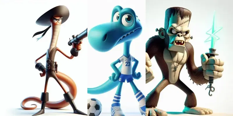 Super Cool 3D Characters generated by undefined