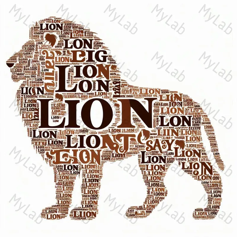 Calligram Words Animals