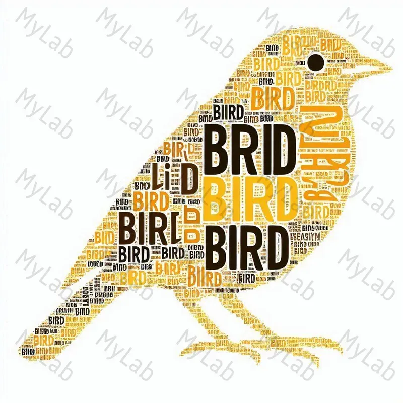Calligram Words Animals