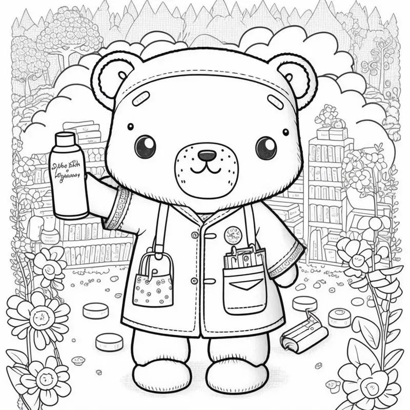Animals At Work Children Coloring Pages