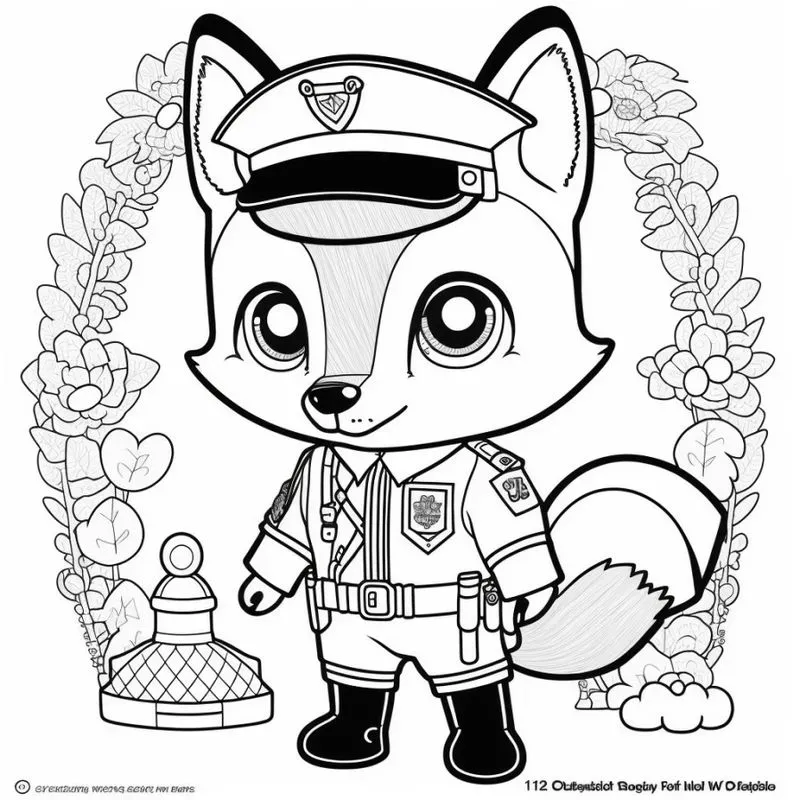 Animals At Work Children Coloring Pages