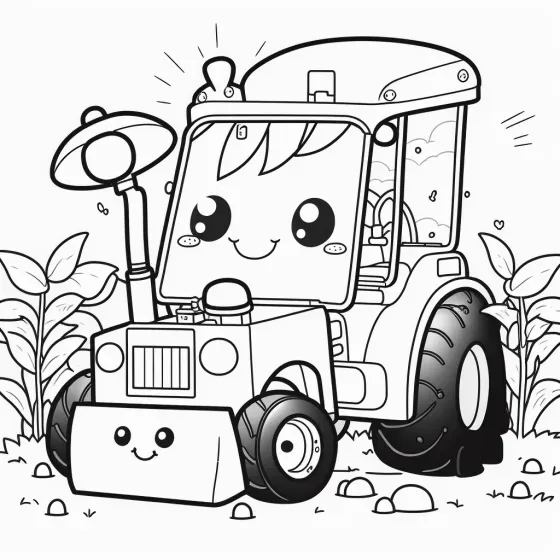 Cute Vehicle Coloring Pages For Kids