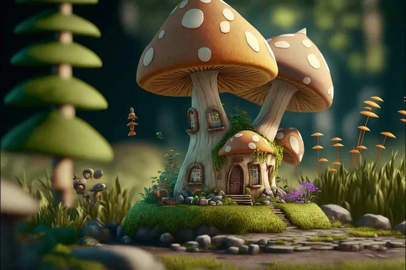 Tiny Mushroom Houses