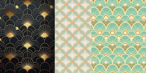 Modern Japanese Patterns generated by midjourney
