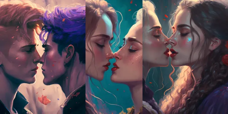 Valentine’s Day Lovers Illustrations generated by undefined