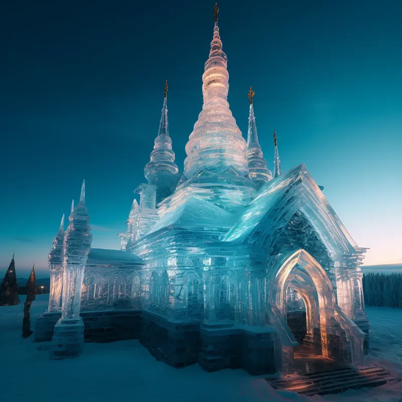 Transparent Ice Sculptures