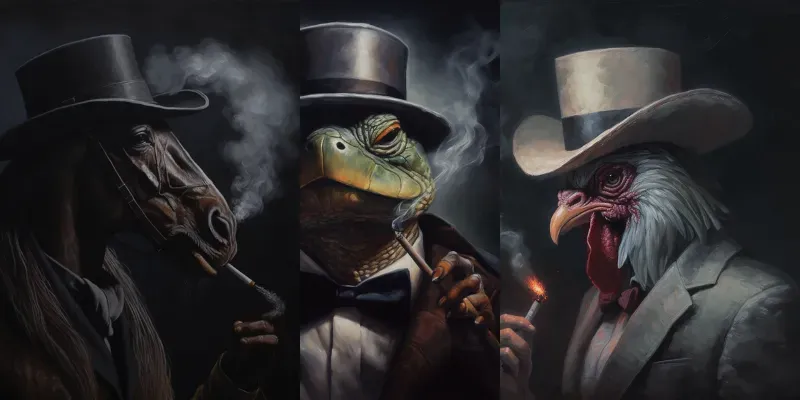 Gangster Animal Portraits generated by undefined