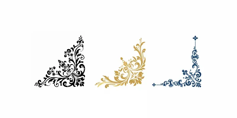 Vintage Style Corners For Card Decorations generated by undefined