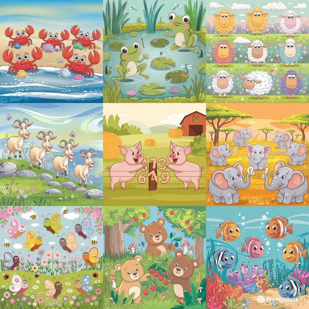 Counting With Cute Animals For Kids