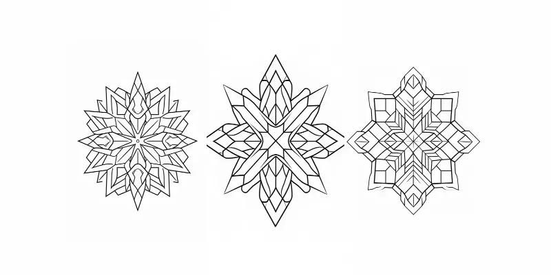 Snowflake Coloring Pages generated by undefined