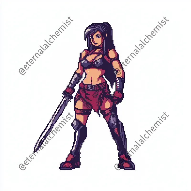 Retro 16-bit Tactical RPG Characters