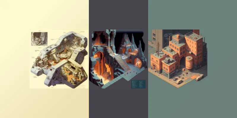 Game Level Design Interiors And Exteriors generated by undefined