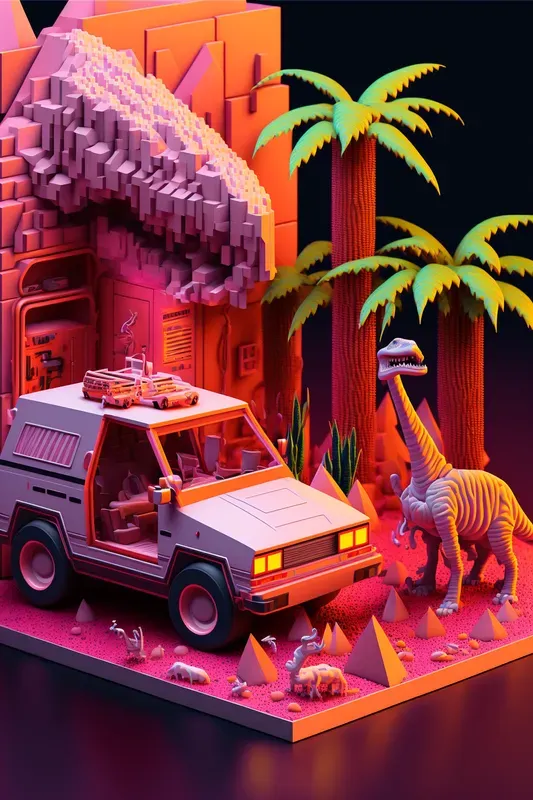 3D Pixel Art Scenes Voxel Art Revolution