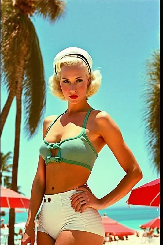 Flirtatious 1950s Swimsuit Photographs