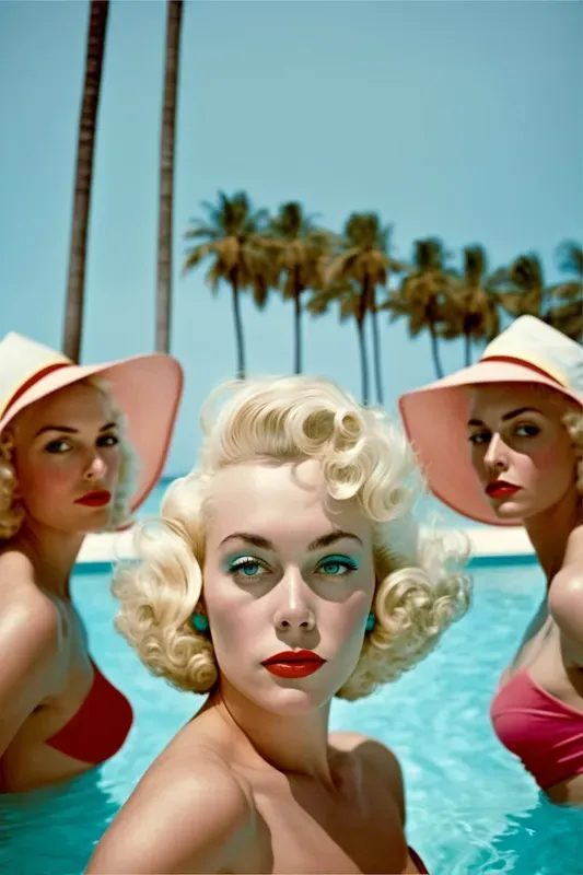 Flirtatious 1950s Swimsuit Photographs