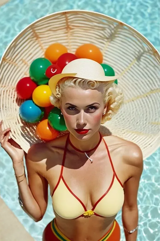 Flirtatious 1950s Swimsuit Photographs