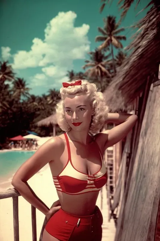 Flirtatious 1950s Swimsuit Photographs