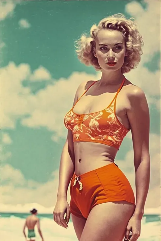 Flirtatious 1950s Swimsuit Photographs