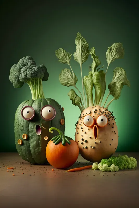 Personified Produce Anthropomorphic Food