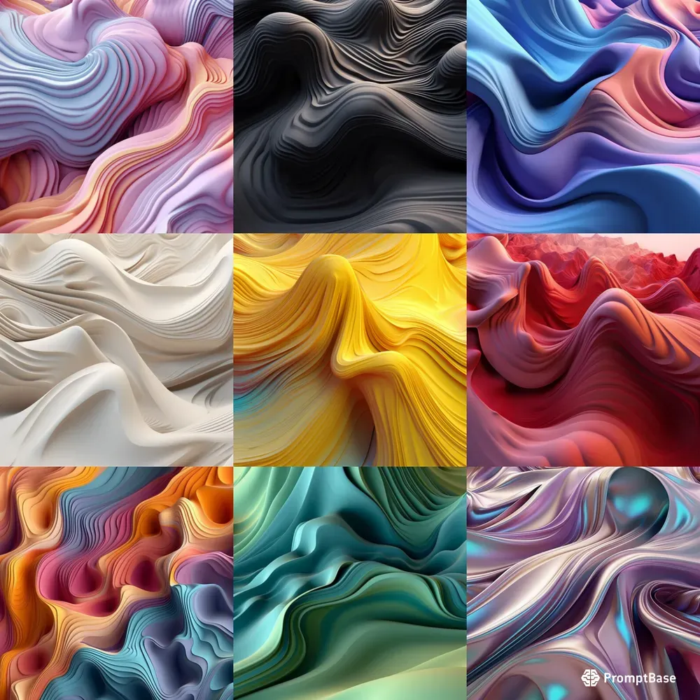 3D Fluid Shapes In Topography