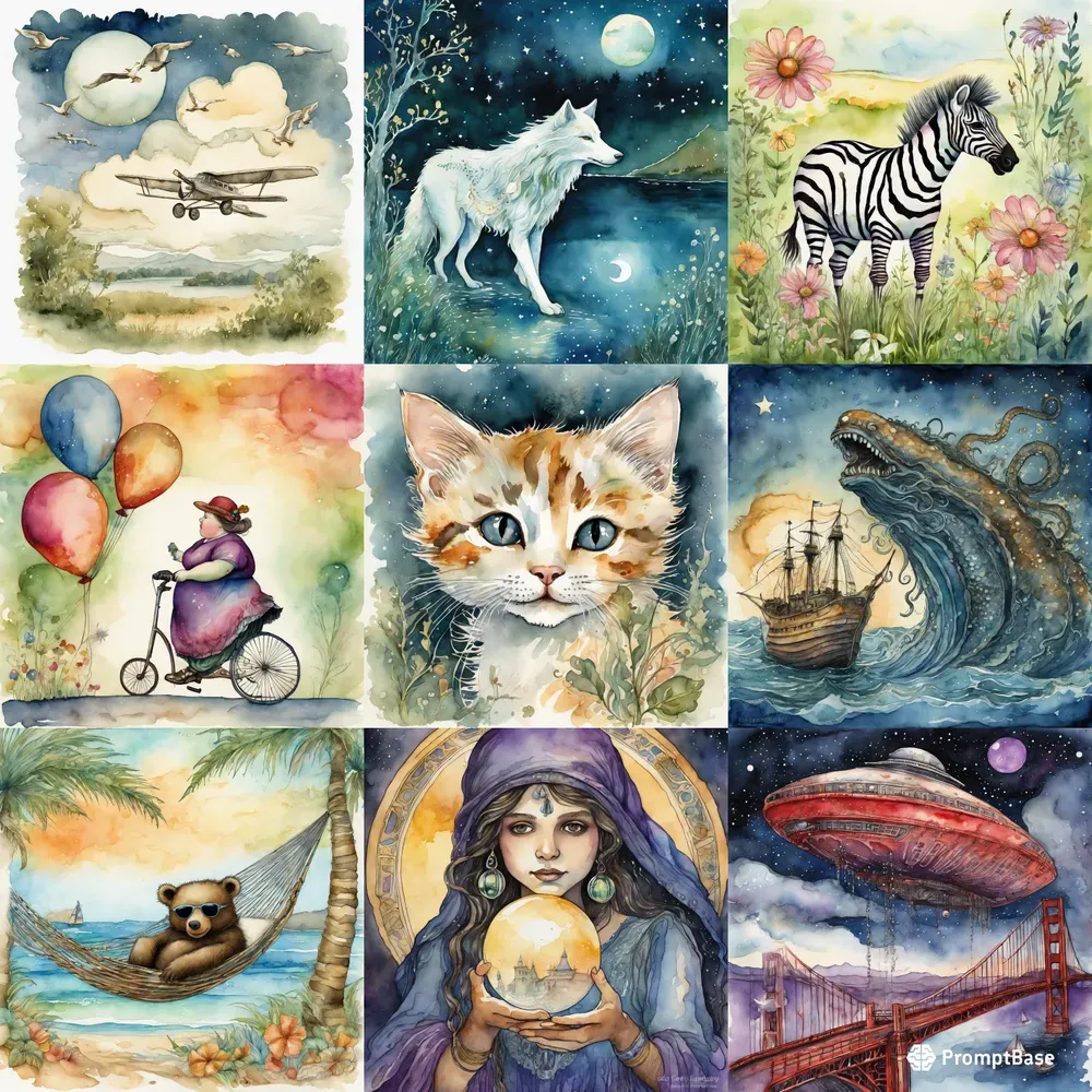 Watercolor Wonders And Horrors