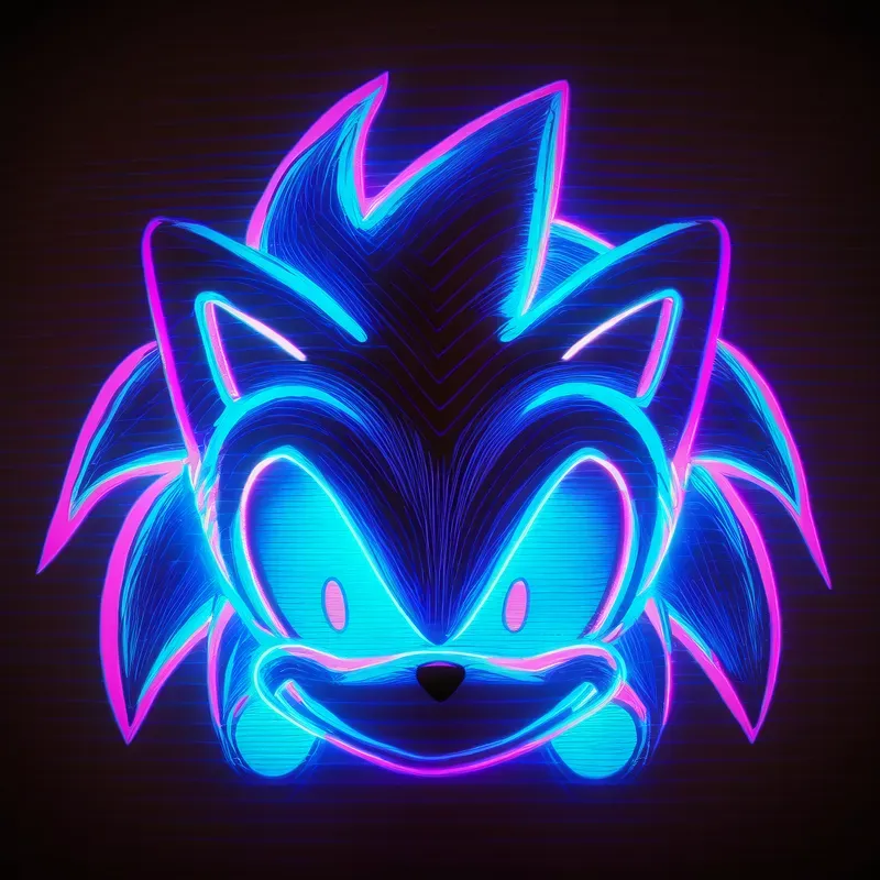 Neon Video Game Characters