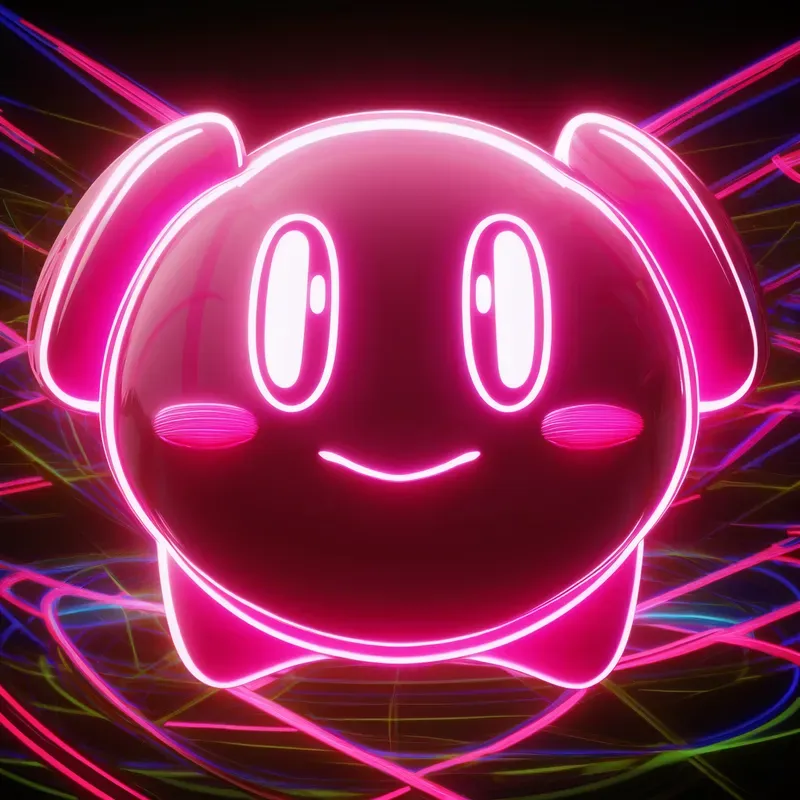 Neon Video Game Characters
