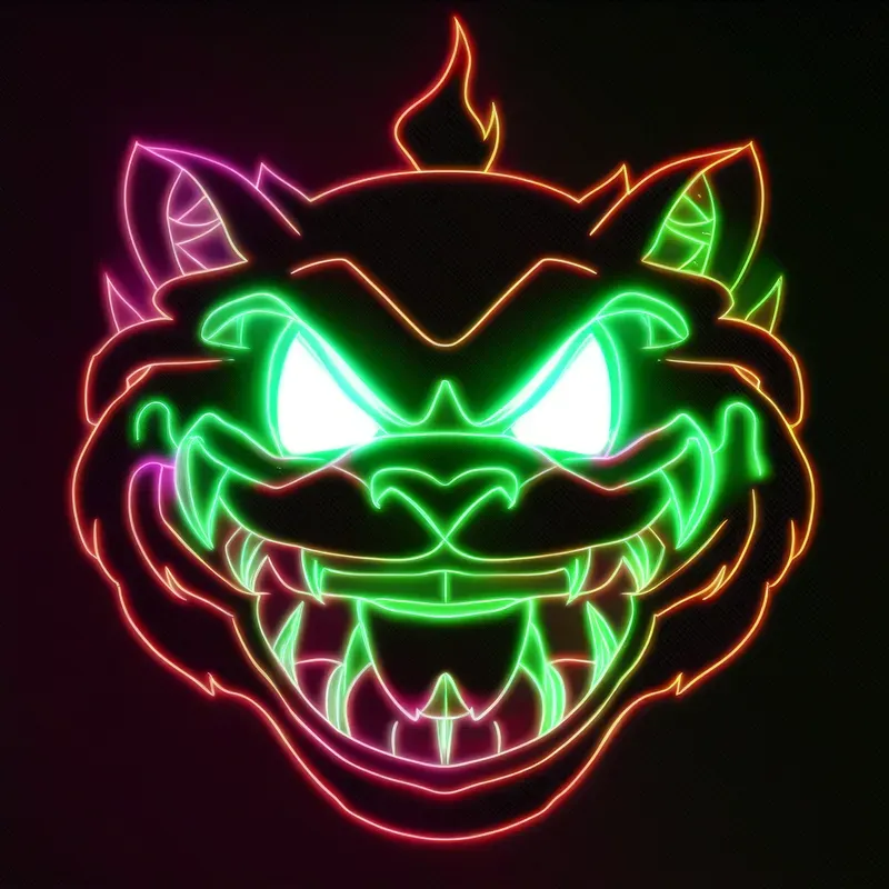 Neon Video Game Characters