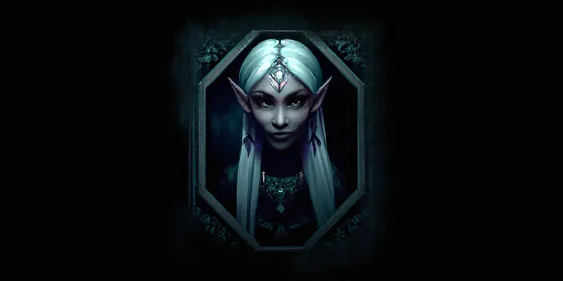 DND Character Portrait - Drow Elf generated by undefined