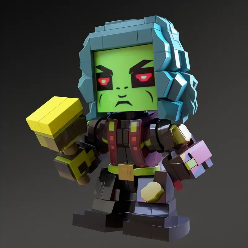 Blocky Versions Of Marvel Characters