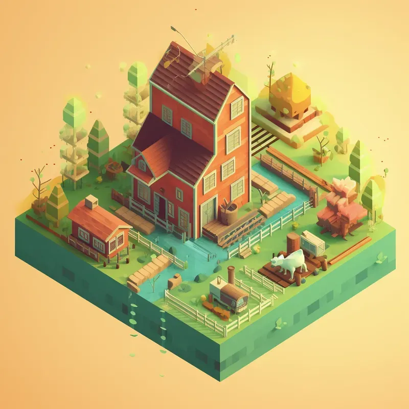 3D Isometric Game Assets