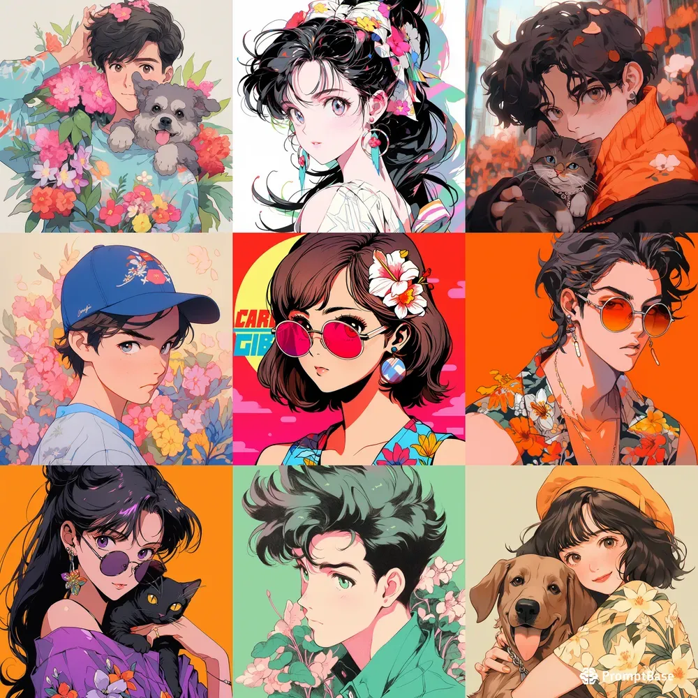 Retro Anime Portraits