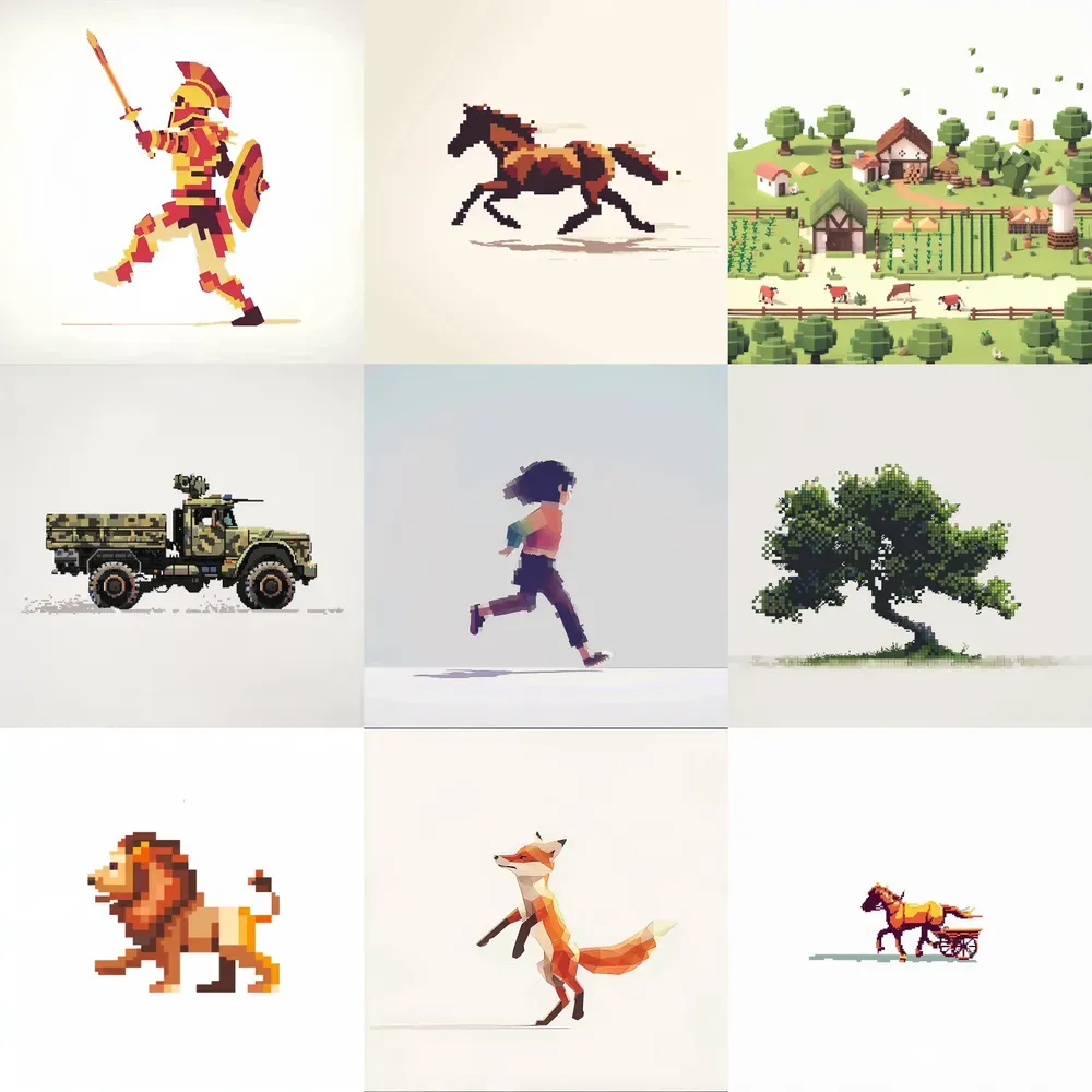 2D Pixelated Vintage Video Games Art