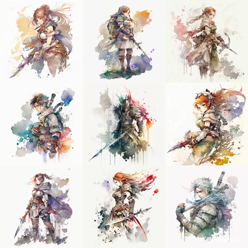 Watercolor Art - Jrpgs