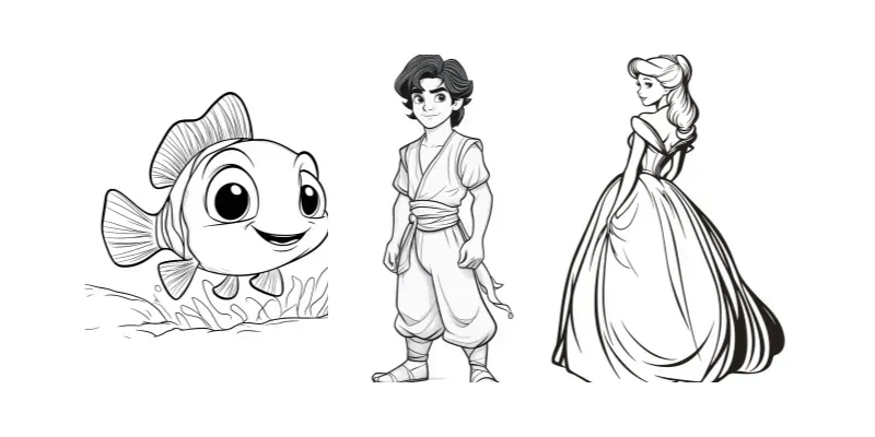 Disney Coloring Pages generated by undefined